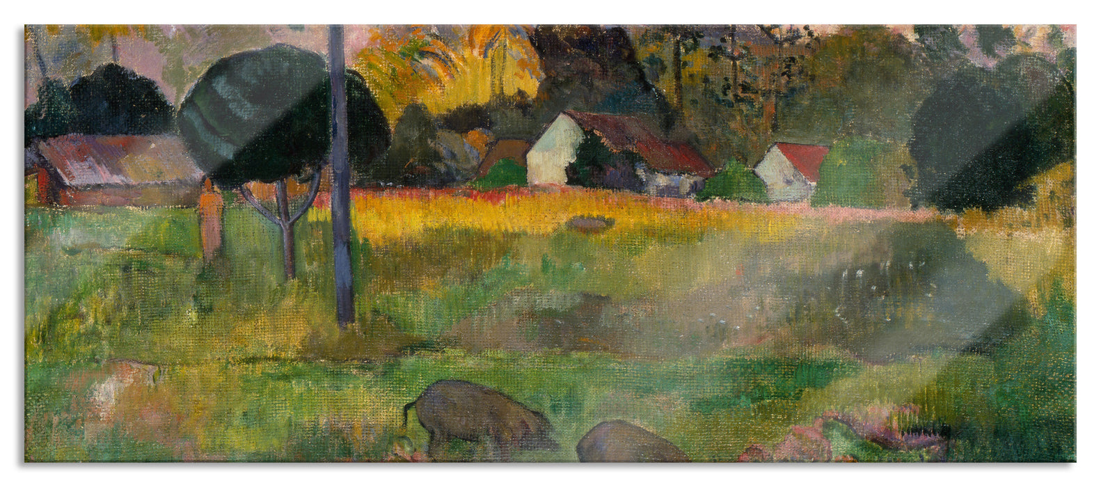 Pixxprint Paul Gauguin - Haere Mai , Glasbild Panorama