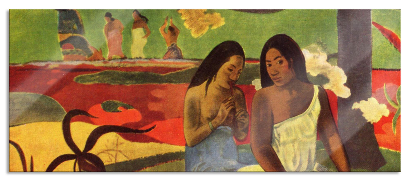 Pixxprint Paul Gauguin - Arearea , Glasbild Panorama