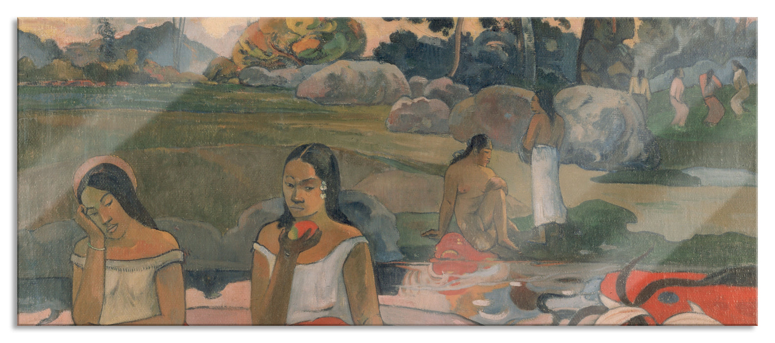 Pixxprint Paul Gauguin - Heiliger Frühling: Süße TräumeNave nav, Glasbild Panorama