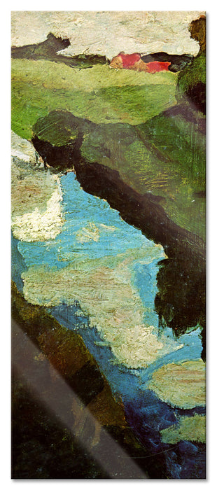 Pixxprint Paula Modersohn - Becker Moorgraben Moorkanal, Glasbild Panorama