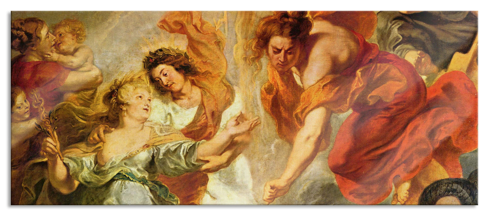 Pixxprint Peter Paul Rubens - Gemäldezyklus für Maria de' Medici, Glasbild Panorama