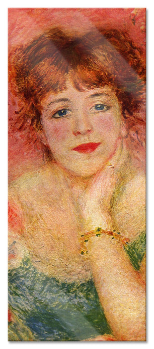 Pixxprint Pierre-Auguste Renoir - Portrait der Schauspielerin Jea, Glasbild Panorama