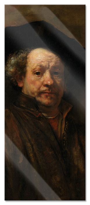 Pixxprint Rembrandt van Rijn - Selbstportrait II, Glasbild Panorama