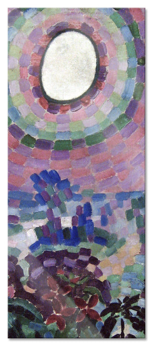 Pixxprint Robert Delaunay - Paysage au disque , Glasbild Panorama