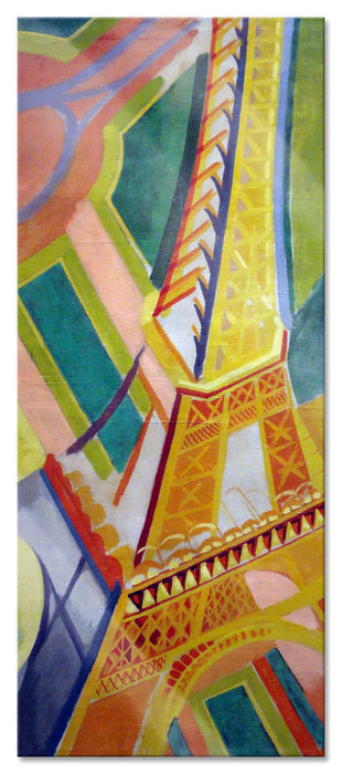 Pixxprint Robert Delaunay - Eiffel-Turm , Glasbild Panorama