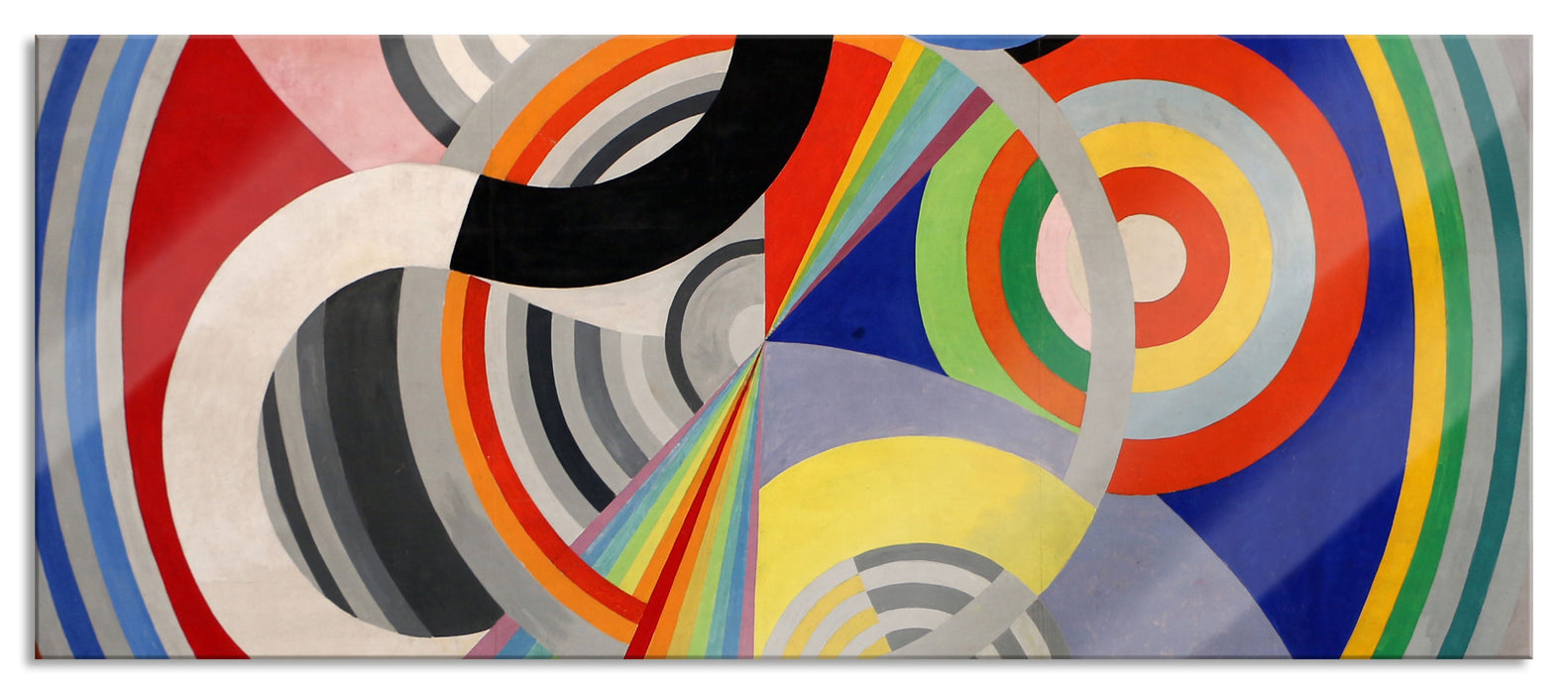 Pixxprint Robert Delaunay - Rhythmus, Glasbild Panorama