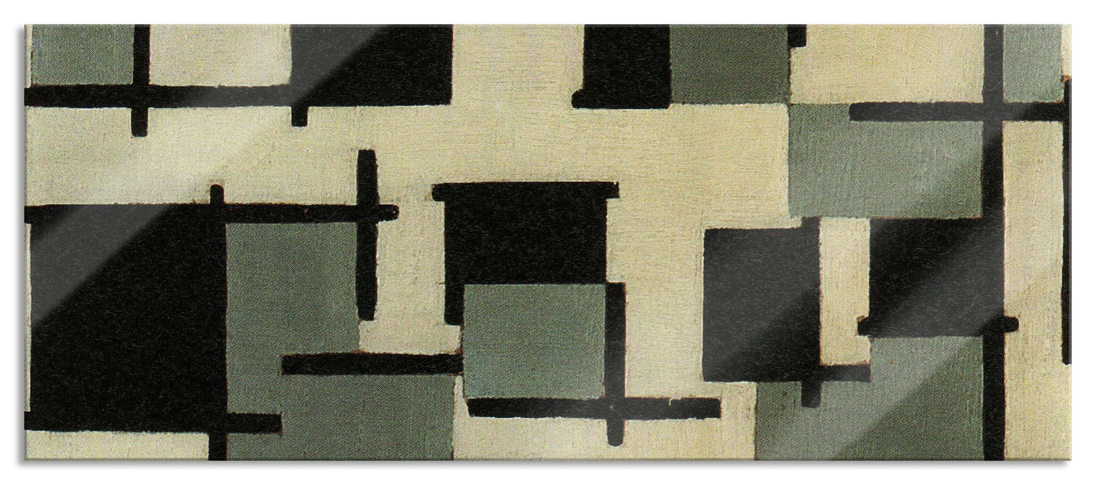 Pixxprint Theo van Doesburg - Komposition XIII , Glasbild Panorama