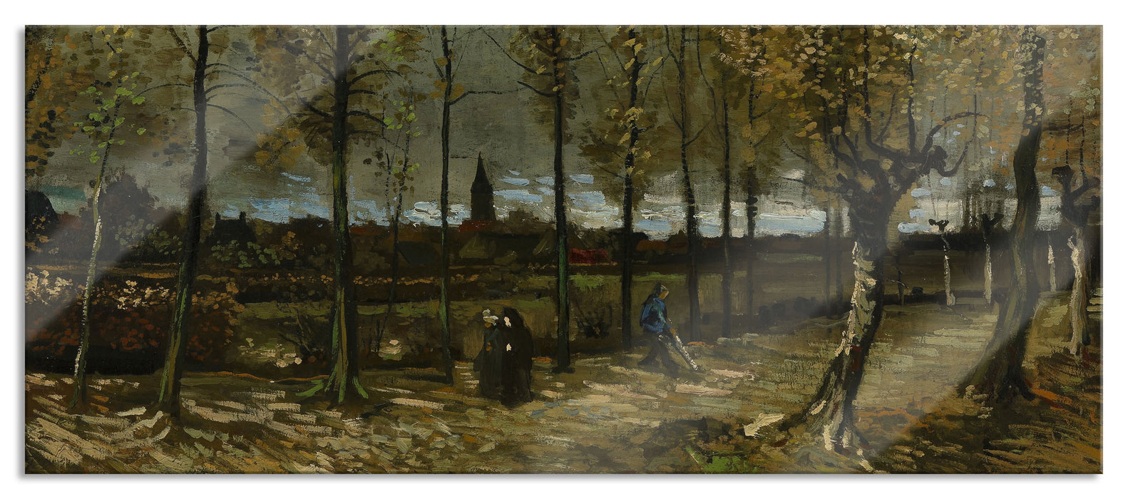 Pixxprint Vincent Van Gogh - Pappeln in der Nähe von Nuenen , Glasbild Panorama