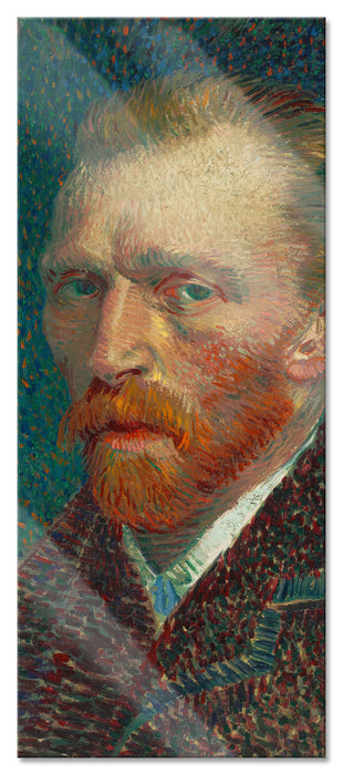 Pixxprint Vincent Van Gogh - Selbstbildnis , Glasbild Panorama