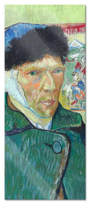 Pixxprint Vincent Van Gogh - Selbstportrait mit bandagiertem Ohr, Glasbild Panorama