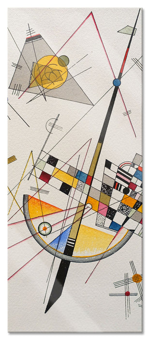 Pixxprint Wassily Kandinsky - Delikate Spannung , Glasbild Panorama