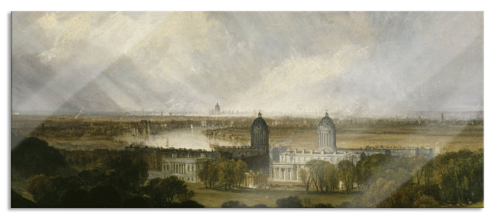 Pixxprint William Turner - London from Greenwhich Park , Glasbild Panorama