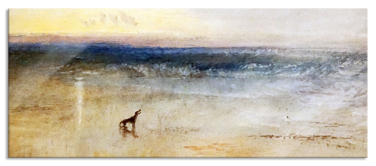 Pixxprint William Turner - Dawn after the Wreck , Glasbild Panorama