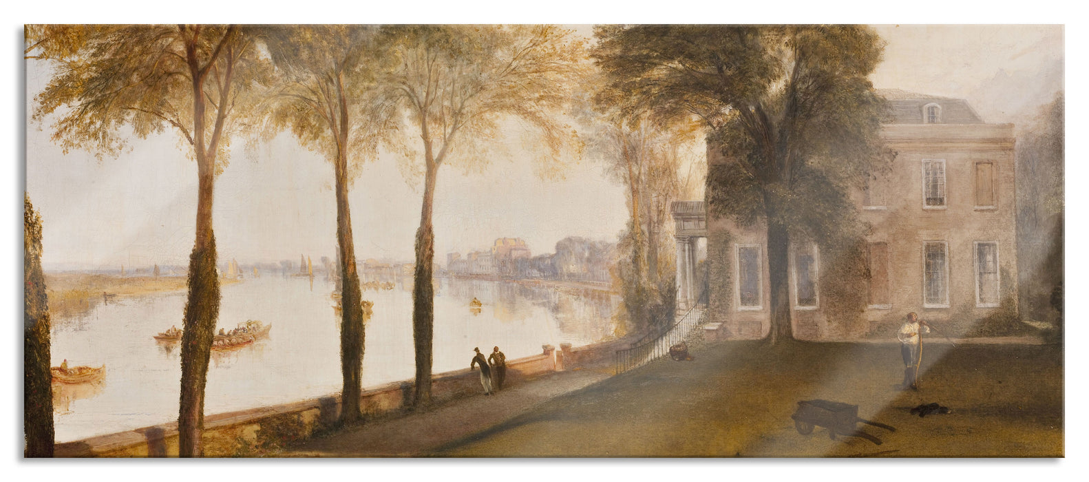 Pixxprint William Turner - Mortlake Terrace Early Summer Morning, Glasbild Panorama