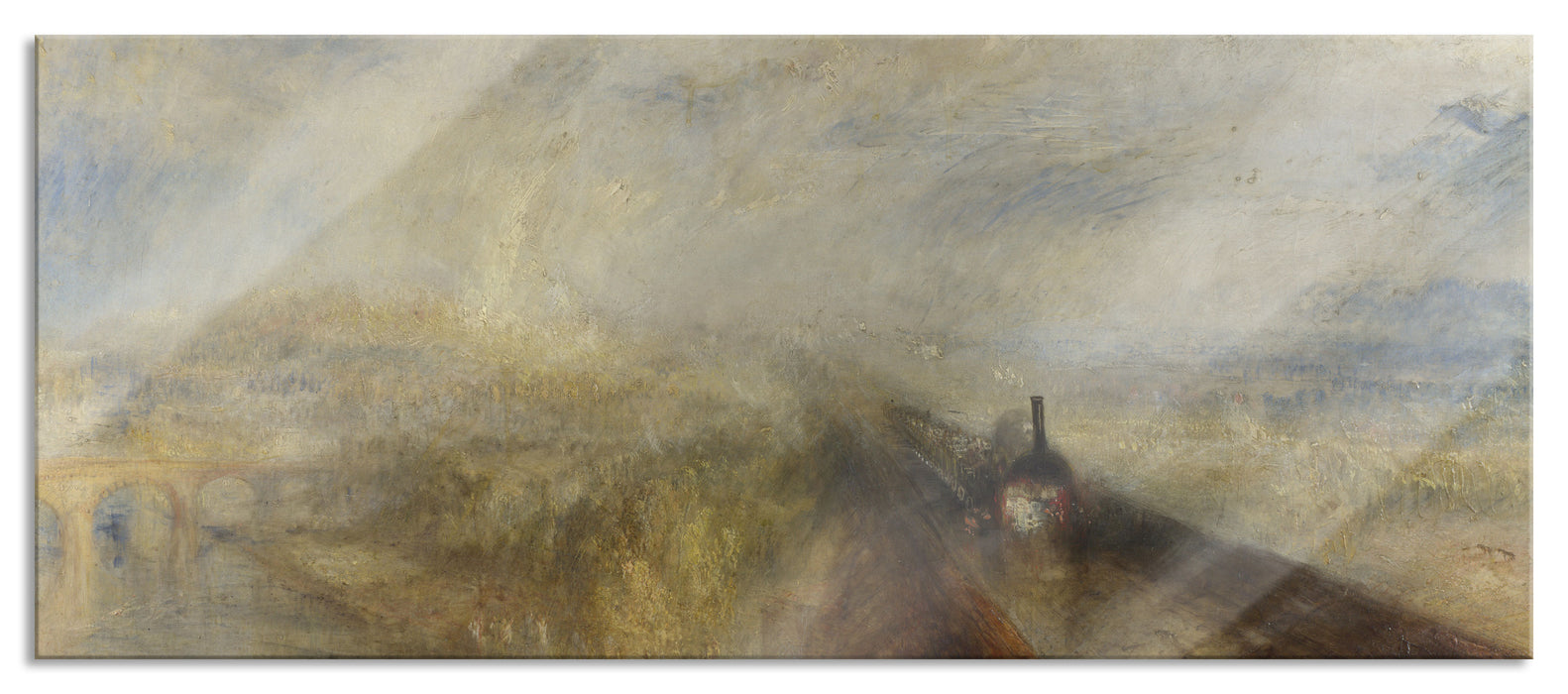 Pixxprint William Turner - Rain Steam and Speed The Great Western, Glasbild Panorama