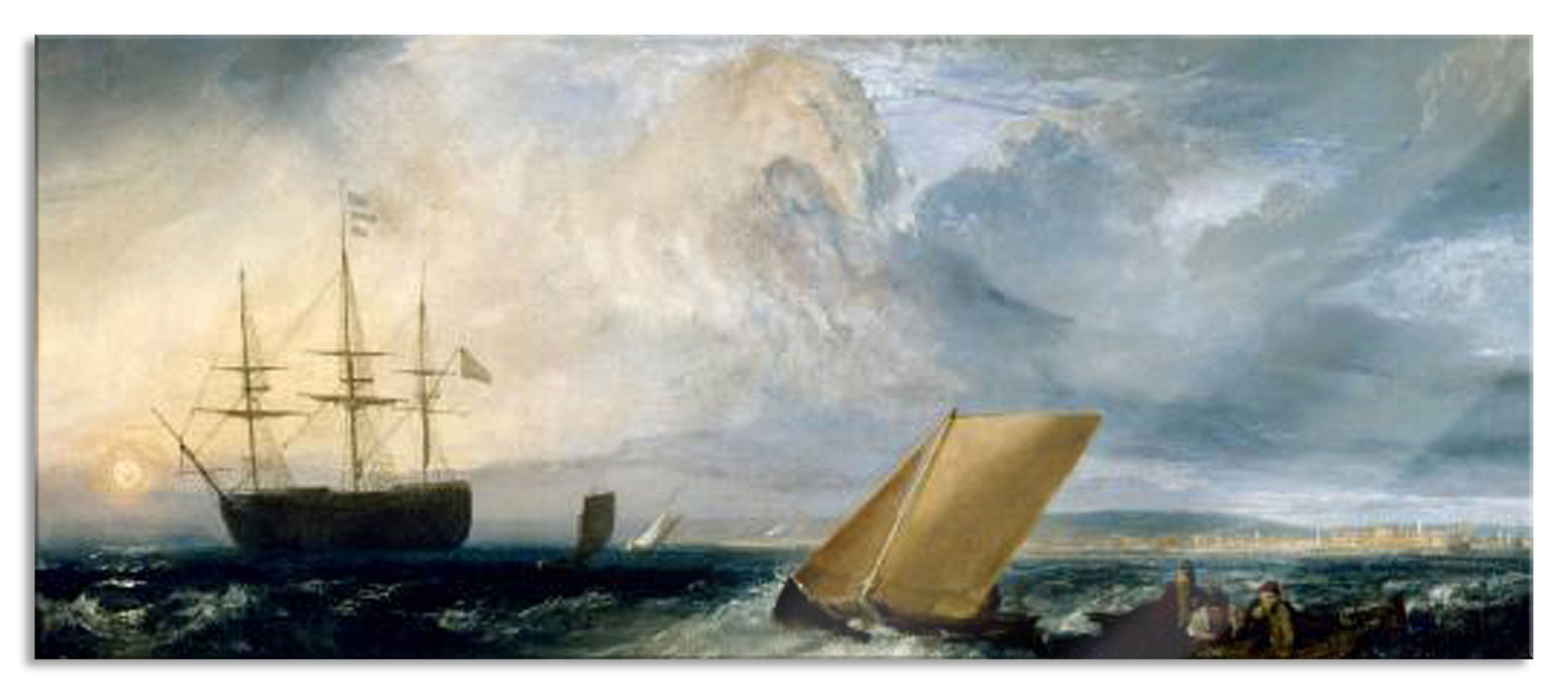 Pixxprint William Turner - Sheerness as seen from the Nore, Glasbild Panorama