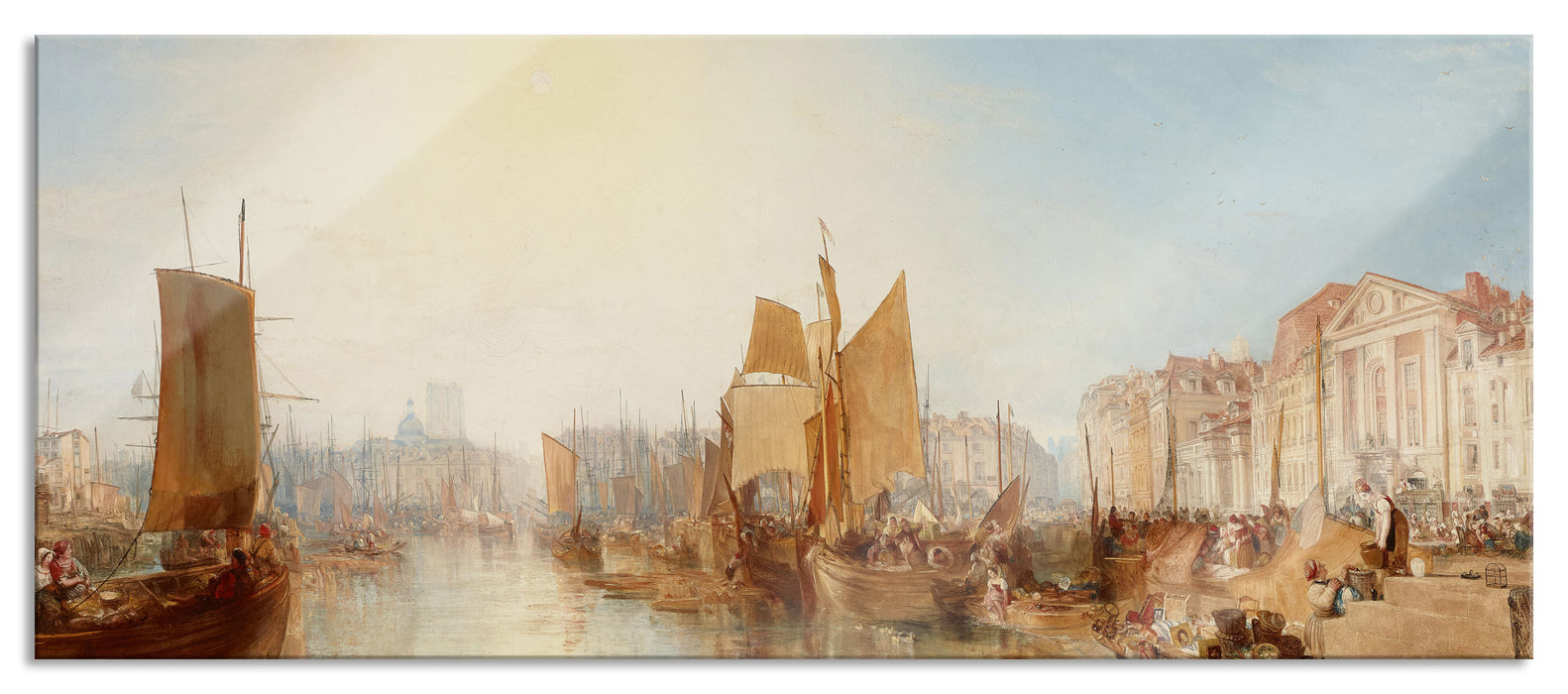 William Turner - The Harbor of Dieppe, Glasbild Panorama