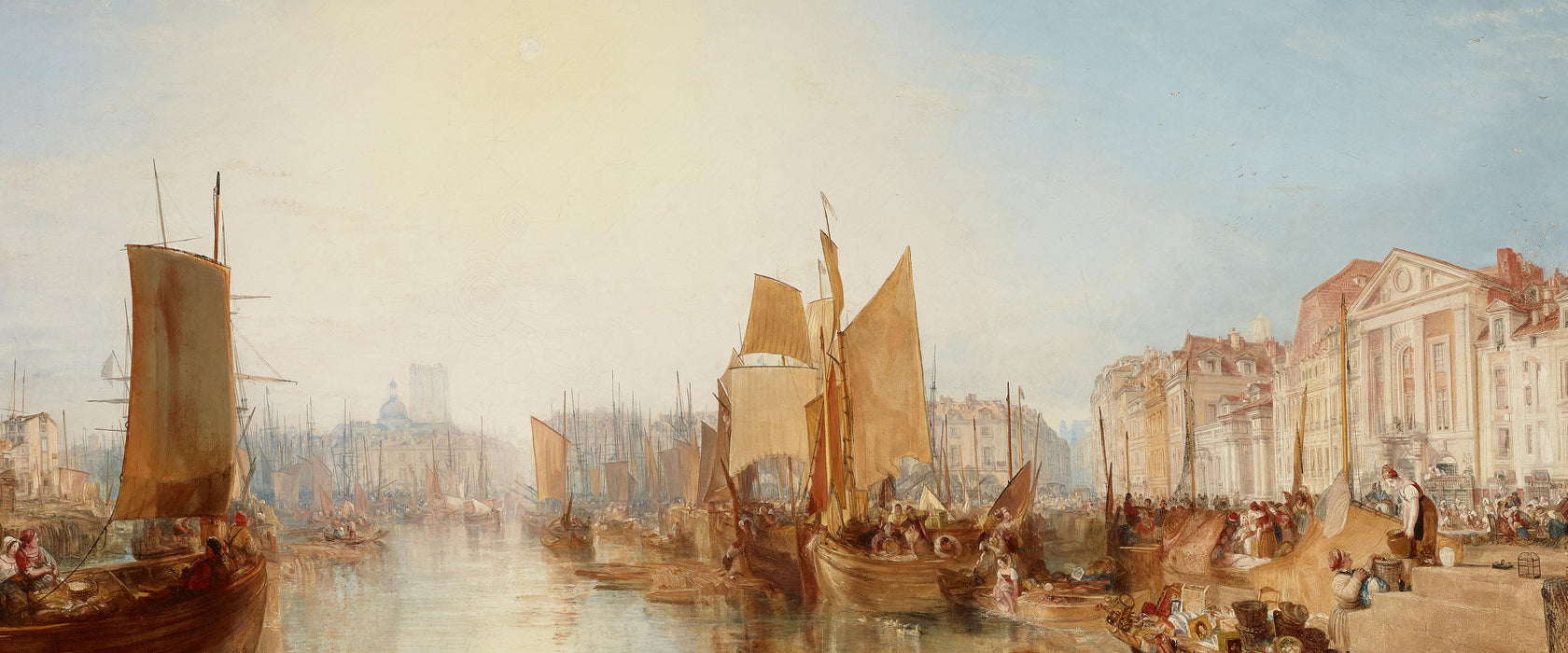 William Turner - The Harbor of Dieppe, Glasbild Panorama