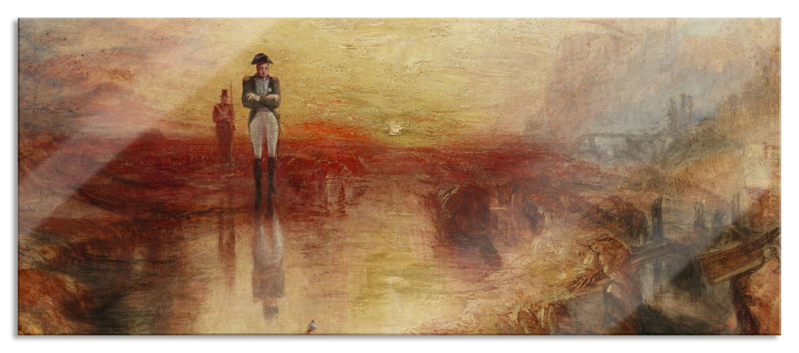 Pixxprint William Turner - War The Exile and the Rock Limpet, Glasbild Panorama