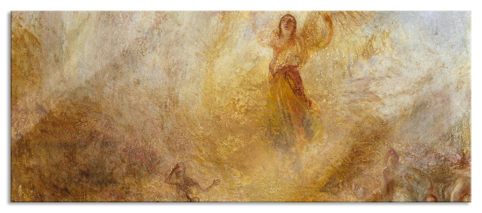 Pixxprint William Turner - The Angel Standing in the Sun, Glasbild Panorama