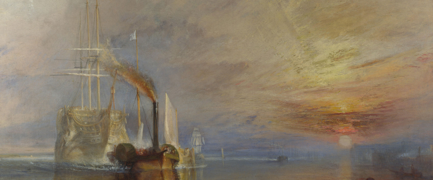 William Turner - The Fighting Temeraire, Glasbild Panorama