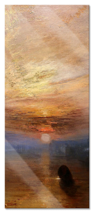 Pixxprint William Turner - The fighting Temeraire tugged to her l, Glasbild Panorama