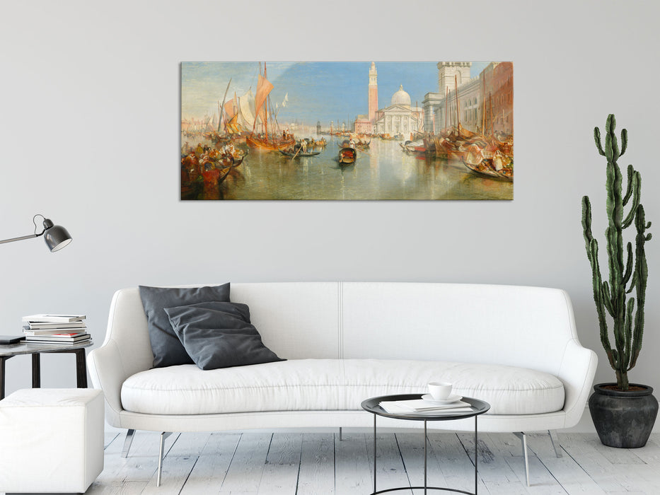 William Turner - Venice: The Dogana and San Giorgio Mag, Glasbild Panorama