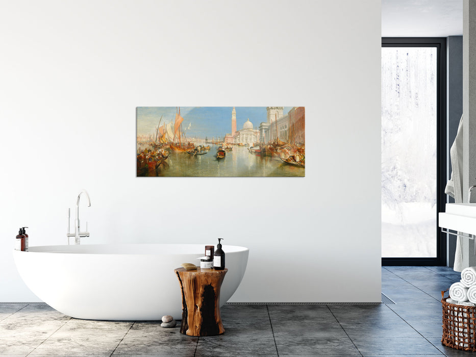 William Turner - Venice: The Dogana and San Giorgio Mag, Glasbild Panorama