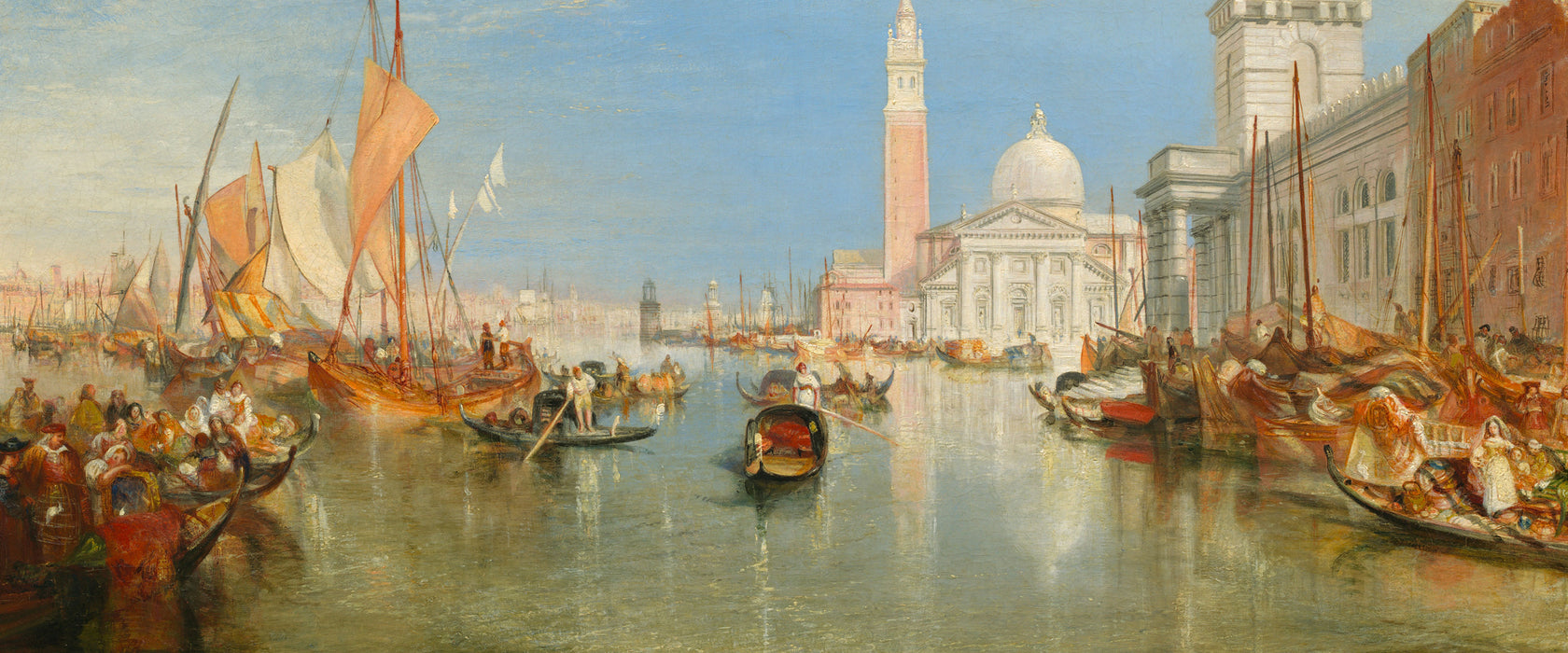 William Turner - Venice: The Dogana and San Giorgio Mag, Glasbild Panorama