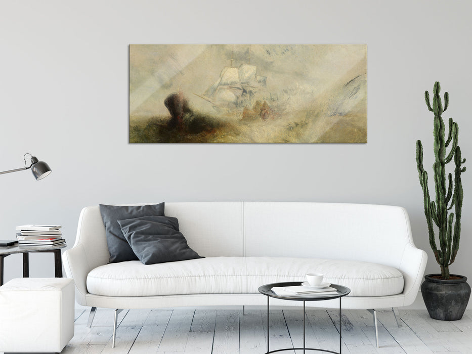 William Turner - Whalers Expressionismus, Glasbild Panorama