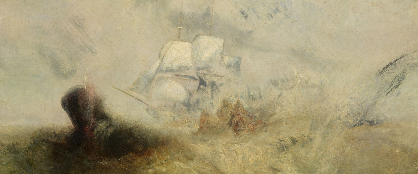 William Turner - Whalers Expressionismus, Glasbild Panorama