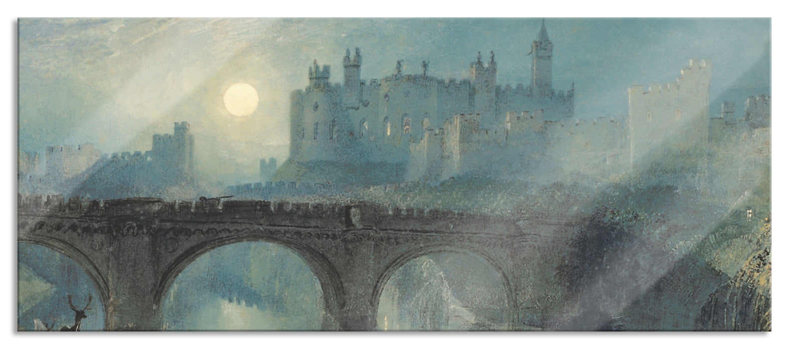 Pixxprint William Turner - Moela Agsa, Glasbild Panorama