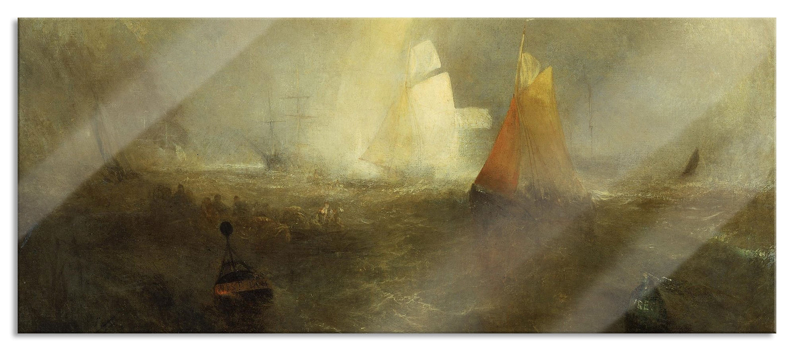 Pixxprint William Turner - The Wreck Buoy, Glasbild Panorama