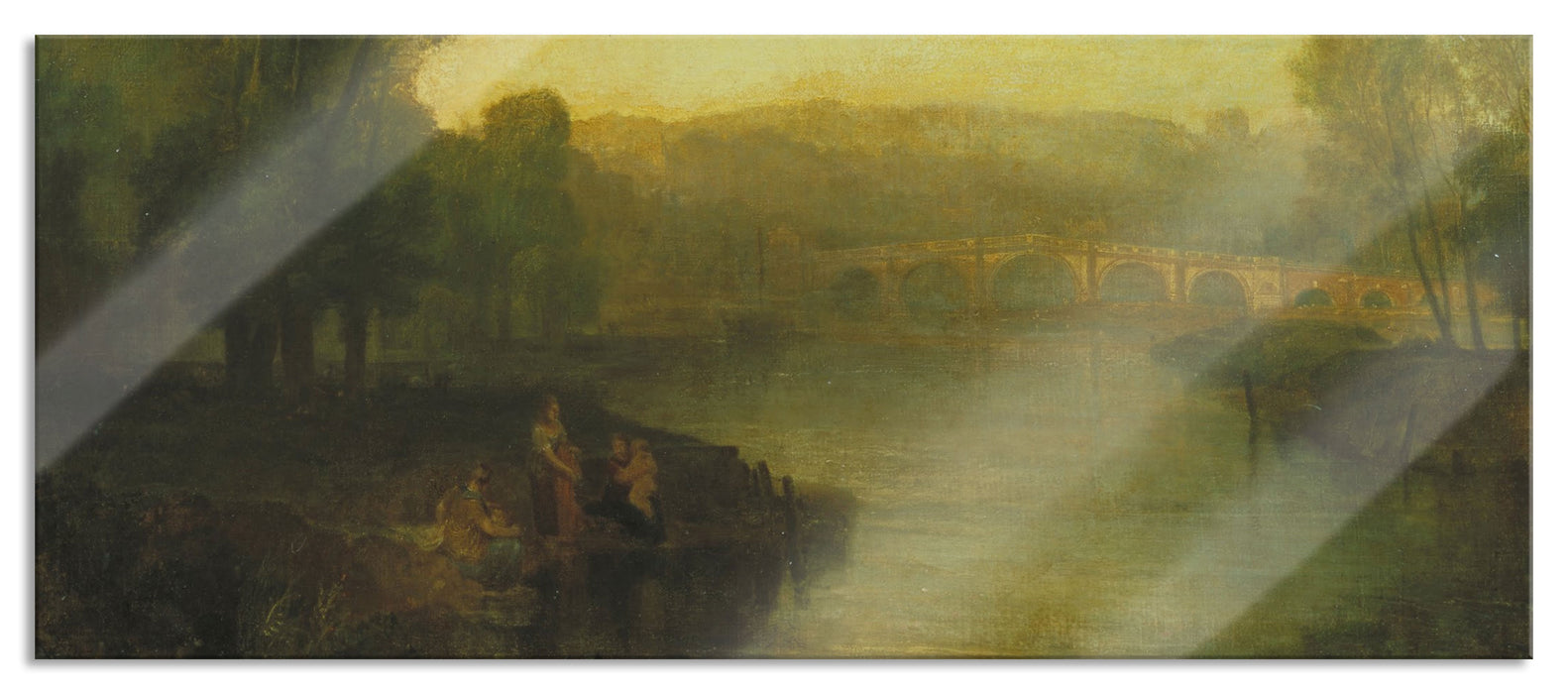 Pixxprint William Turner - View of Richmond Hill and Bridge, Glasbild Panorama