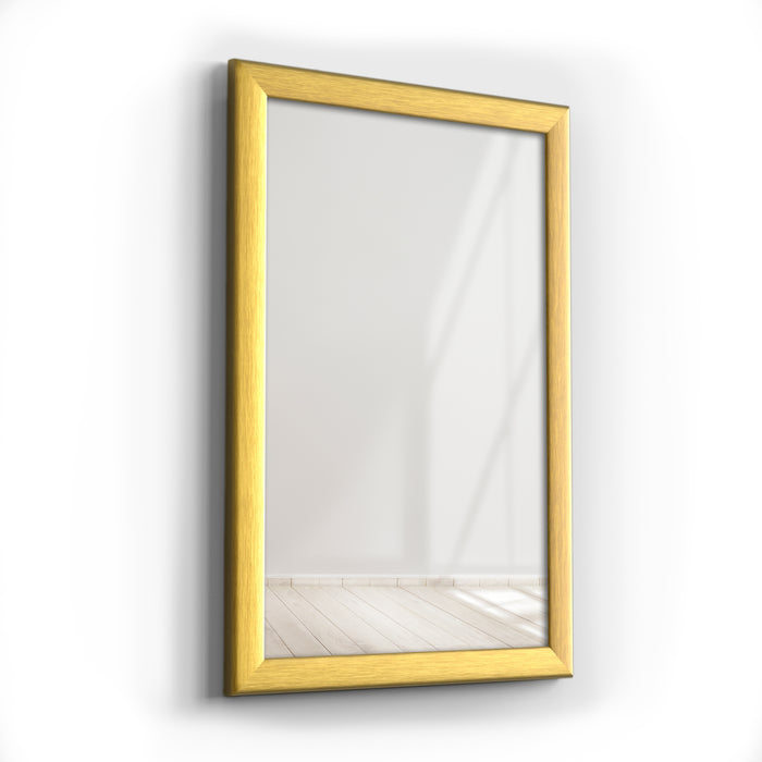 Pixxprint Spiegelrahmen Moderna Farbe: Gold Matt | Wandspiegel in 11 Größen