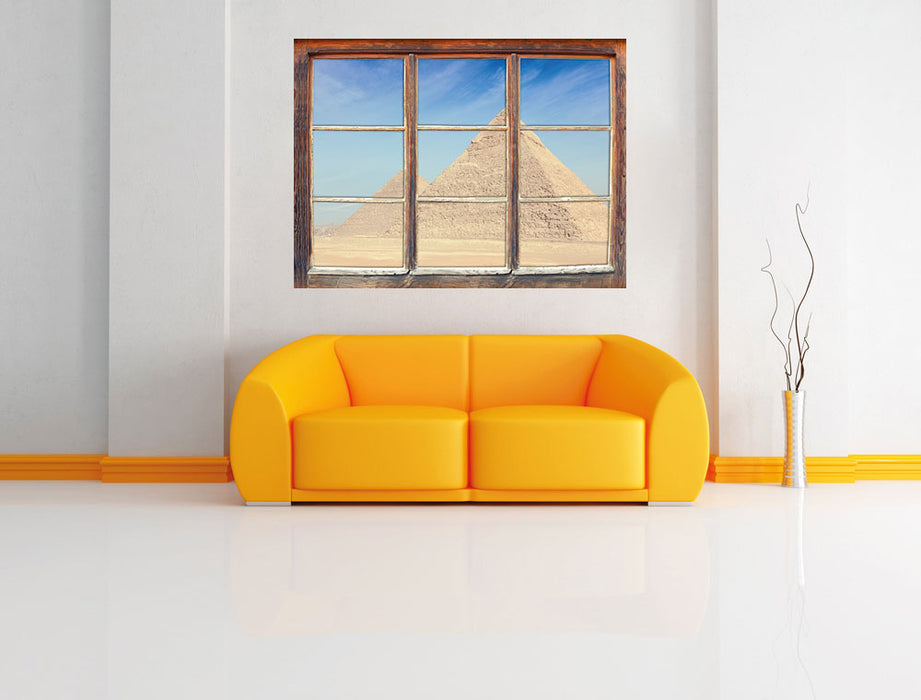 Beeindruckende Pyramiden von Gizeh 3D Wandtattoo Fenster Wand