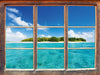 Traumhafte Insel  3D Wandtattoo Fenster