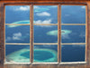 Trauminsel im Meer  3D Wandtattoo Fenster