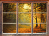 Wald Landschaft 3D Wandtattoo Fenster