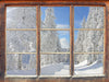 Winterlandschaft Bäume 3D Wandtattoo Fenster