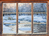 Bach in Winterlandschaft  3D Wandtattoo Fenster
