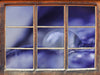 Nahaufnahme lila Wassertropfen  3D Wandtattoo Fenster