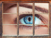 Auge einer Frau  3D Wandtattoo Fenster