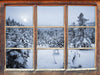 Winterlandschaft vereister See  3D Wandtattoo Fenster