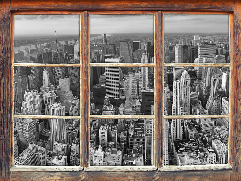 New York Skyline  3D Wandtattoo Fenster