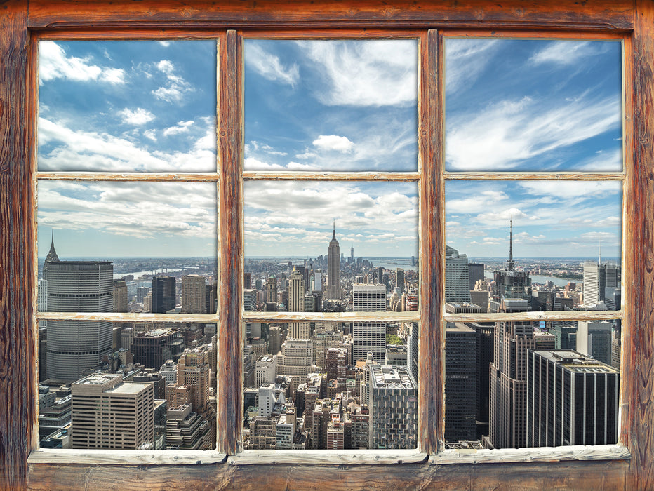 New York Skyline  3D Wandtattoo Fenster