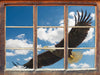 Adler fliegt über Berge  3D Wandtattoo Fenster