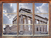 Antike Säulen Griechenland  3D Wandtattoo Fenster