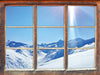 Schnee Berge  3D Wandtattoo Fenster