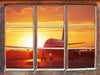 Flugzeug im Sonnenuntergang  3D Wandtattoo Fenster